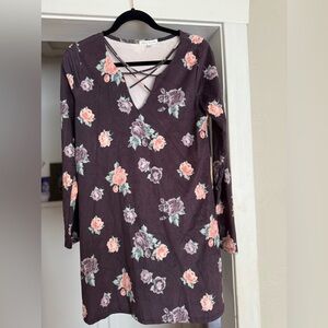 Floral long sleeve dress